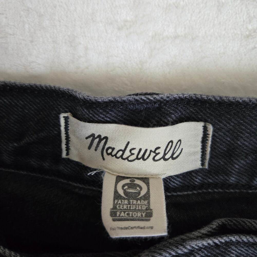 Madewell Baggy Jean Shorts Black Womens Cuffed Size 31 0691 - Picture 3 of 10